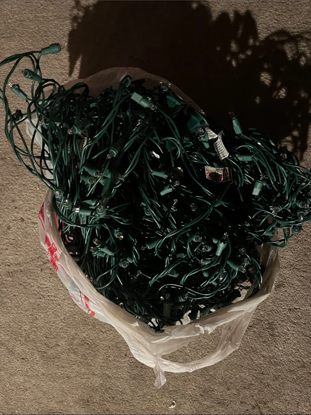 Green String Lights - Classic Mini Bulb Holiday Lights White Warm Lights